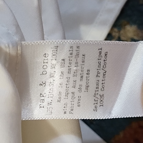Rag & Bone 100% Cotton Boxy Button Up Collared Blouse, Size 6 - Picture 10 of 10